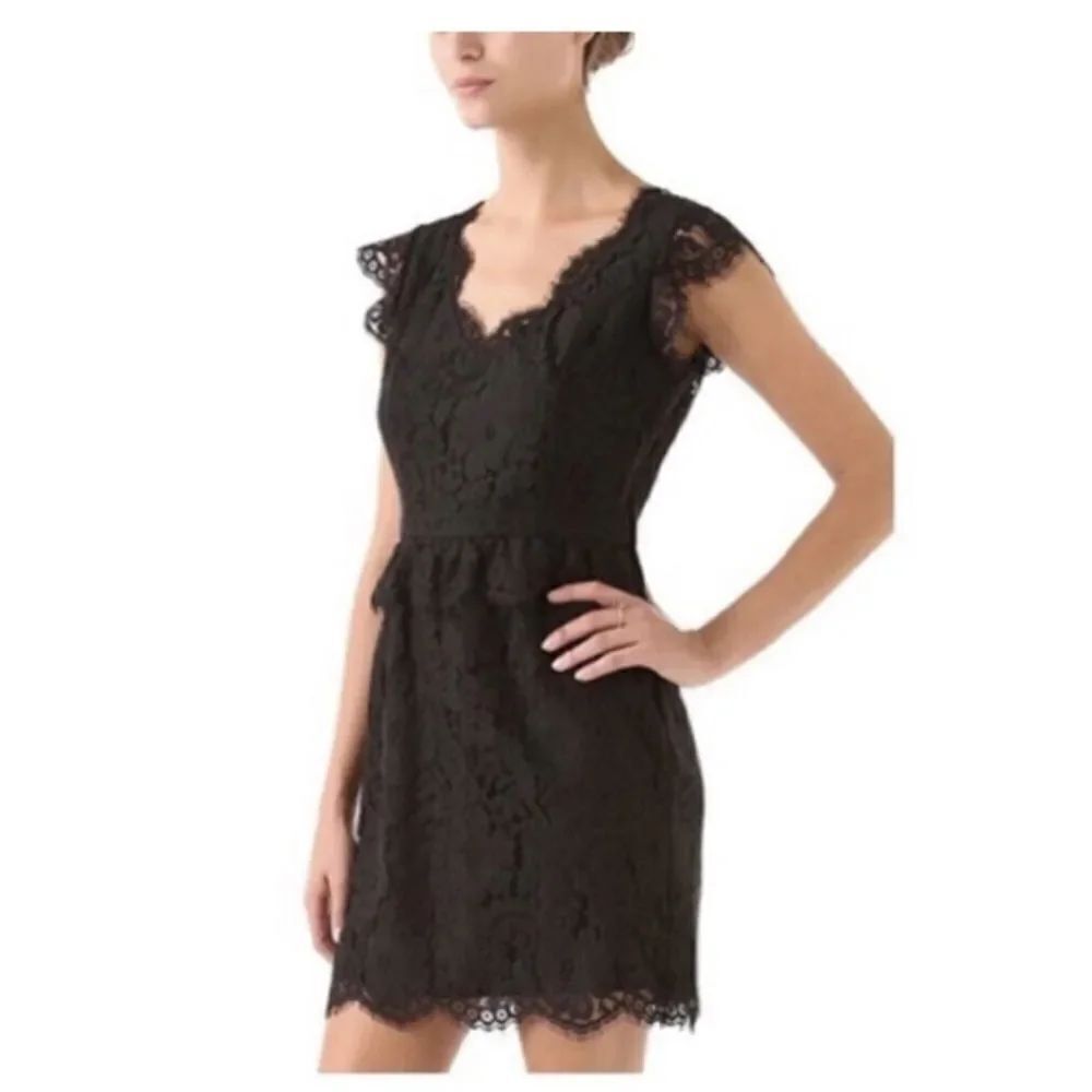 Joie Elegant Black Lace mini Dress, XS